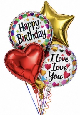 Mylar balloon bouquet assortment
