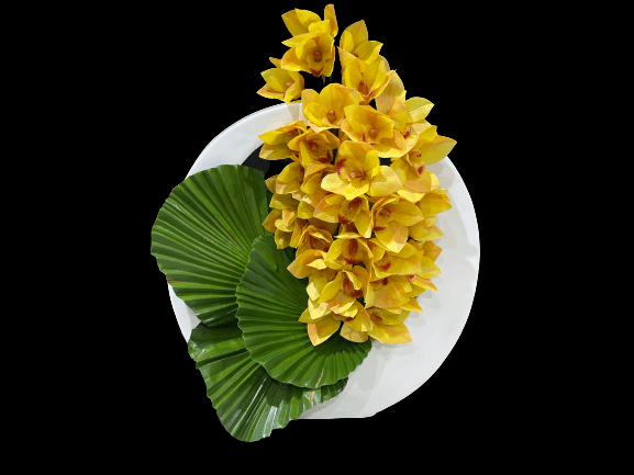Yellow Cymbidium Orchids Oakland Park Florist Flower Delivery By 2 Lips Floral Design 
